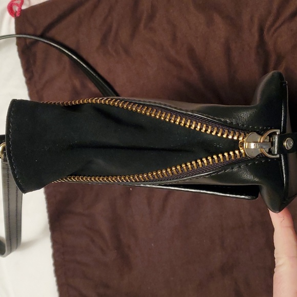 Kate Spade Medium Satchel Bag Black leather top handle flap shoulder - Picture 8 of 14